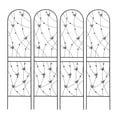 thumbnail image 6 of 4 Pack 86" H Large Garden Trellis，Heavy Duty Rustproof Black Iron Plant Trellis for Potted Plant Support Metal Climbing Rose Trellis, 6 of 10