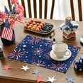 thumbnail image 3 of Sm:)e Firework 4th of July Placemats Set of 4,12 x 18 Inch, Durable and Easy Cleaning Perfect for Independence Day Celebration and Family Gathering,Blue, 3 of 7