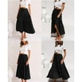 thumbnail image 5 of Womens Boho Maxi Skirt Elastic High Waist A-Line Pleated Ruffle Flowy Long Skirts, 5 of 6