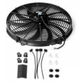 ZGBY 16" Universal Slim Fan Push Pull Electric Radiator Cooling 12V