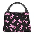 thumbnail image 1 of Fotbe Breast Cancer Awareness Bolsa Térmica Portátil con Estampado, Bolsa de Entrega de Alimentos Aislada, Bolsa Reutilizable de Gran Capacidad para Comidas y Supermercado, 1 of 6