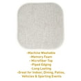 thumbnail image 5 of Alexis Memory Foam No Slip Back 16 x 16 Chair Pad Cushion 2 Pack - Cream-Brown, 5 of 6