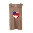 thumbnail image 3 of DYMADE Women Plus Size Sleeveless Patriotic Print Straight Tank Tops, 3 of 4