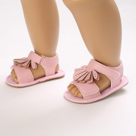 

Cethrio Toddler Sandals Girls Cute Bow Casual Pink Sandals Size 12