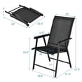 thumbnail image 3 of Giantex Folding Dining Chair, Portable Armrest Chairs for Indoor & Outdoor Use, 3 of 8