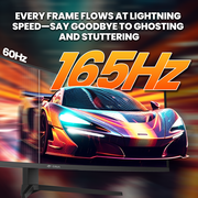 CRUA 49 Curved Gaming Monitor | DQHD(5120 * 1440), 144Hz/165Hz, 1500R, 32:9, AMD FreeSync, 120% sRGB, Height Adjustable Ultra-Wide Computer Monitors, HDMI 2.1 & DP 1.4, Wall Mount Install- Black