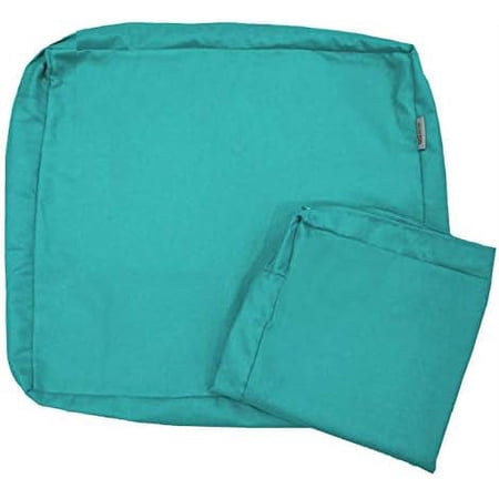 6 pack outdoor patio chair waterproof cushion pillow seat duvet covers 25 x25 x5  - replacement cases (peacock blue  25 x25 x5  6 packs)