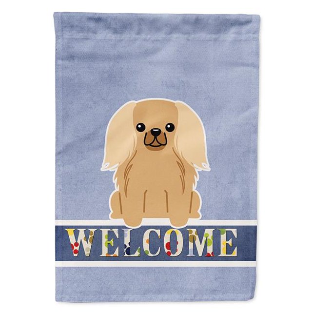 Carolines Treasures BB5685CHF Pekingnese Fawn Sable Welcome Flag Canvas House Size