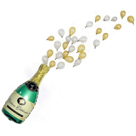Birthday Balloons Champagne - Pop The Bubbly! Balloon Pack Giant Champagne Balloon Kit, 40