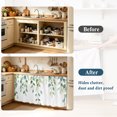 thumbnail image 4 of Spring Eucalyptus Leaves Cabinet Curtain 35"Wx35"L, Dustproof Under Sink Skirt with Self Adhesive Tape, Botanical Summer Cabinet Curtain Cover for Kitchen Sink, Bathroom Vanity, Laundry Room, 4 of 9