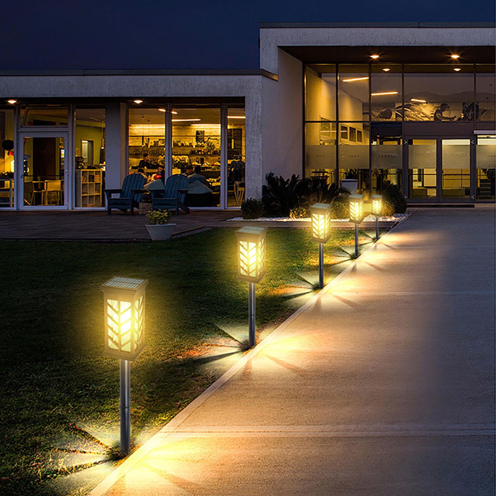 Outdoor Solar Lights,Solar Garden Lights,Waterproof Warm White LED Solar Landscapes Stake Lights Garden Decor for Yard Patio Driveway Walkway Path Lighting