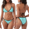thumbnail image 3 of Rateoe Seashell And Starfish Print Women’s Bikini Swimsuits, Adjustable Bikini Set,Two-Piece Swimwear Removable Padding Bikini, 3 of 6