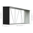 thumbnail image 3 of vidaXL Firewood Rack Roof Galvanized Steel 129.9 in, 3 of 26