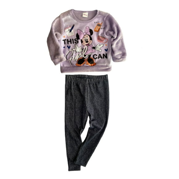Conjunto Sudadera Estampada y Leggings Tipo Mezclilla Disney Minnie Mouse Disney Conjunto1737