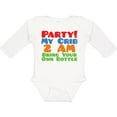 thumbnail image 3 of Inktastic Party at My Crib Boys or Girls Long Sleeve Baby Bodysuit, 3 of 5