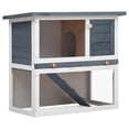 thumbnail image 1 of Conejera para exteriores VidaXL, 1 puerta, madera gris, 90 x 45 x 80 cm, 1 of 7