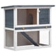 thumbnail image 1 of Conejera para exteriores VidaXL, 1 puerta, madera gris, 90 x 45 x 80 cm, 1 of 7