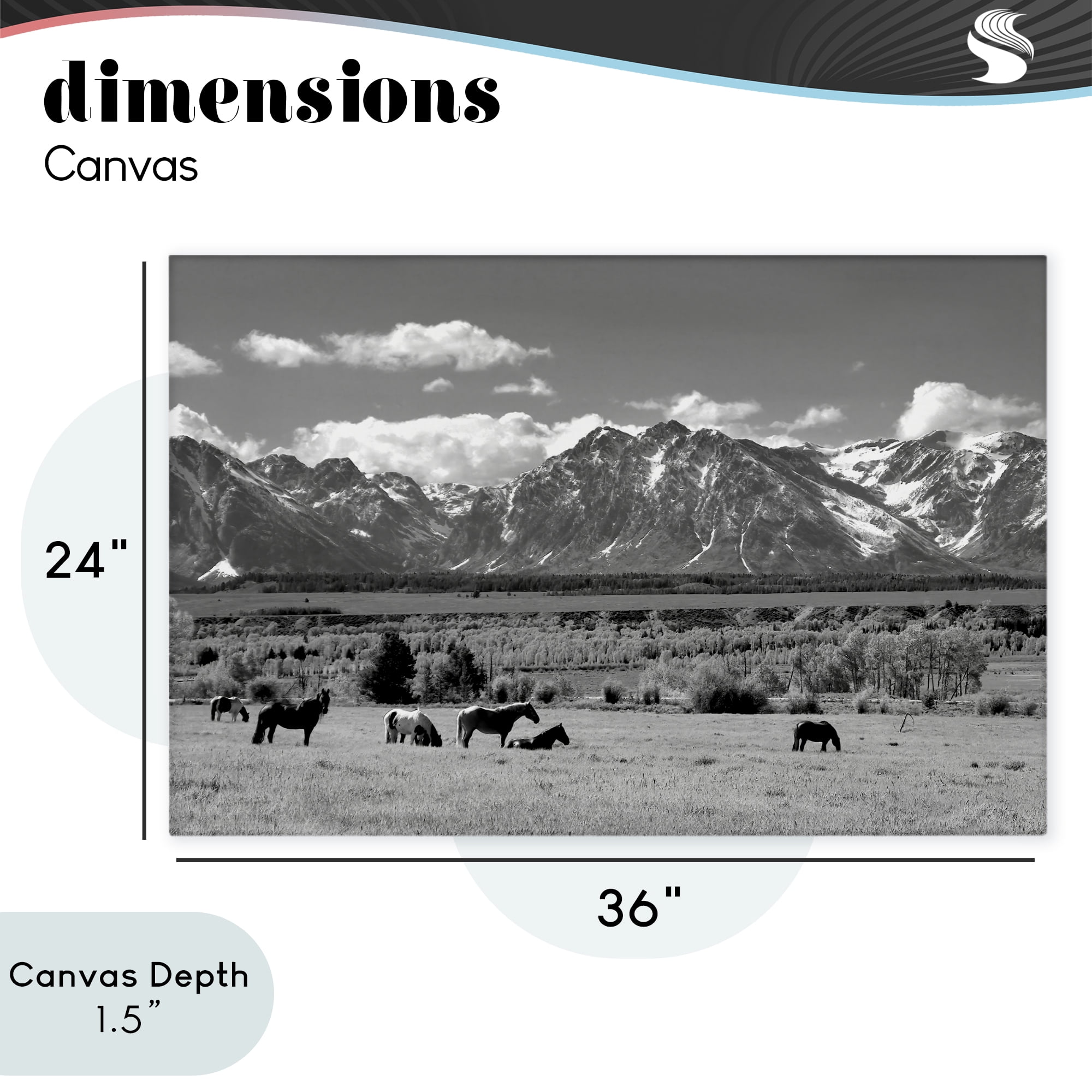 Stupell Industries Wyoming Ranch Horses Grazing Canvas Wall Art, design by Steve Toole