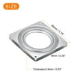 thumbnail image 2 of Uxcell 3.7inch Metal Lazy Susan Turntable Rotating Swivel square Shape Silver Tone 2pack, 2 of 6