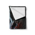 thumbnail image 2 of Zombie Soft Flannel Fleece Throw Blanket, Scary Dead Woman with a Bloody Tool Evil Fantasy Gothic Mystery Halloween Picture, Cozy Plush for Indoor and Outdoor Use, 50" x 60", Multicolor, by Ambesonne, 2 of 5