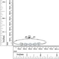 thumbnail image 5 of Gem Stone King 925 Sterling Silver Lab Grown Diamond and White Created Sapphire Bracelet for Women | 2.70 Cttw | Gemstone April Birthstone | Round 5MM, 5 of 5
