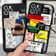 thumbnail image 2 of Funda negra para IPhone XR, 6, 6S, 7, 8 Plus, X, carcasa con etiqueta de código de barras Retro para IPhone 12, 13 Mini, 11, 14 Pro, XS Max, SE2, 2 of 4