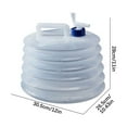 thumbnail image 2 of Outdoor Camping Water Storage Bucket Large Capacity Portable Folding Handheld with Faucet Leakproof Durable Multipurpose for Hiking Travel Emergency Home Laundry Cleaning Easy Carry, 2 of 2