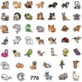 thumbnail image 3 of 100 Pcs Cute Animal Stickers, Vinyl Waterproof Stickers for Laptop, Bumper, Skateboard, Water Bottles, Computer, Phone, 3 of 5