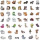 thumbnail image 3 of 100 Pcs Cute Animal Stickers, Vinyl Waterproof Stickers for Laptop, Bumper, Skateboard, Water Bottles, Computer, Phone, 3 of 5