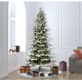 thumbnail image 3 of Vickerman 7.5' x 48" Unlit Flocked Kamas Fraser Slim Artificial Christmas Tree, 3 of 3