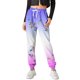 thumbnail image 1 of Gibobby pantalones colombianos de mujer Pantalones de chándal con bolsillo para mujer, estampado, cómodos, de cintura alta, para entrenamiento, salón atlético, informales, para correr (Morado, XS), 1 of 5