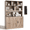 Ivory, variant on NORTHSKY 72'' Tall Bookshelf with Power Outlet, 2 Drawer File Cabinet for A4 Hanging Files, 3-Tier Open Shelves & Closed Storage Cabinets, Multifunctional Printer Stand - Light Brown