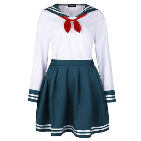 SHIYAO Japanese Girls Women's Anime High School Uniform Sets Girl Best Sailor Suit Dress Costume