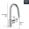 thumbnail image 3 of GROHE 31479001 Concetto Single-Handle Kitchen Faucet, Chrome, 3 of 5