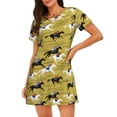 thumbnail image 1 of Vsdgher Chemise de Nuit à Manches Courtes pour Femmes Motif Courses, Col Rond, Mignonne, Confortable, 1 of 6