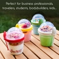 thumbnail image 6 of CRYSTALIA Yogurt Parfait Cups with Lids, Mini Breakfast On the Go Plastic Bowls with Topping Cereal Oatmeal or Fruit Container with Spoon for Lunch Snack Box, Portable & Reusable, Colorful Set of 4, 6 of 7