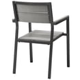 thumbnail image 5 of Side Dining Chair and Table Set, Dark Brown Gray, Metal, Outdoor Patio Balcony Cafe Bistro Garden Hospitality Restaurant, Modern Contemporary HB32699, 5 of 7