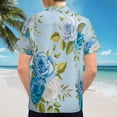 thumbnail image 6 of High Quality Hawaiian Shirts for Men Short Sleeve Aloha Beach Shirt Floral Summer Casual Button Down Shirts Blouses LYZA3Y, 6 of 7