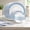 Laila, variant on 18-Piece 6-Person Dinnerware Set, Lightweight Triple-Layer Glass, Chip Resistant, Round Plates and Bowls, Winter Frost White