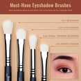 thumbnail image 3 of Juego de brochas para sombras de ojos Jessup T340, 11 piezas, profesionales, negras, 3 of 9