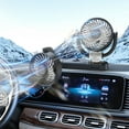 thumbnail image 1 of Ventilador de coche de doble cabezal con placa de número de teléfono, práctico ventilador interior de coche, plegable en tres posiciones, con ángulo de soplado alto., 1 of 8
