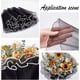 thumbnail image 3 of Zhuge Papel de malla para envolver flores de color negro de 4,37 yardas, papel de embalaje para ramos con borde perlado, papel arrugado translúcido para decoración de fiestas, 3 of 5