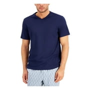 TASSO ELBA Mens Blue V Neck Classic Fit Shirt S