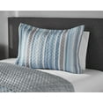 thumbnail image 4 of Mainstays Blue & Gray Vertical Stripe Quilt Sham, Reversible, Standard/Queen, 1 pack, Adult/Teen, 4 of 7