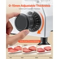 thumbnail image 4 of VEVOR Commercial Meat Slicer, 400W Electric Cutter, Removable 12" Carbon Steel Blade and Food Tray, 0-0.59" Adjustable Thickness Food Slicer Machine, ETL Approved, 4 of 9