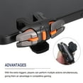 thumbnail image 4 of Unique Bargains Gaming Trigger Mobile Game Controller 1 Pair Six-Finger Single Shot Fire Keys Universal Black, 4 of 5