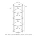 thumbnail image 2 of Furinno 99811 Turn-N-Tube 5 Tier Corner Display Rack Multipurpose Shelving Unit, French Oak Grey/Black, 2 of 4