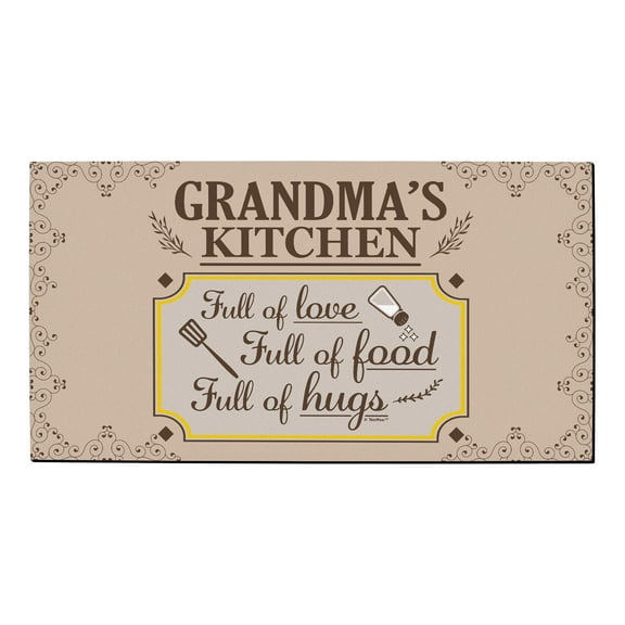 ThisWear Gifts for Grandma Grandma's Kitchen Full of Love Full of Food Full of Hugs Low Profile Doormat Grandma