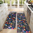 thumbnail image 4 of Kitchen Rugs Sets Of 2,Bernese Mountain and Flower Anti Fatigue Kitchen Mat Rugs Non Slip Washable,Decorative Kitchen Floor Mats for Kitchen,Sink,Laundry,17"X47", 4 of 5