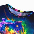 thumbnail image 5 of Paguaki Kids Pajama Set in Dark 3D Fluorescent Print Boys Girls Nightwear Soft Long Sleeve PJs with Designs Comfy Sleepwear 2-Piece Set Size 3T 4T, 5 of 7
